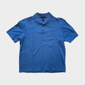 Alfani Blue Short Sleeve Polo Shirt Size Small